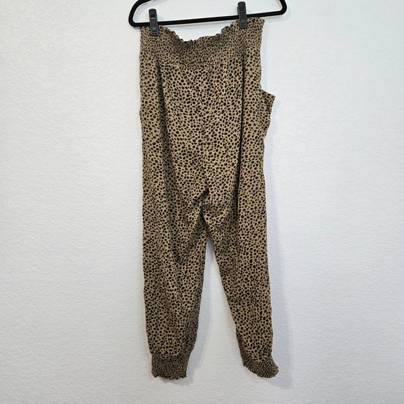 Aerie L Women's Smocked Waist Animal Print Jogger Lounge Pants - Picture 4 of 7